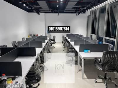 خلية عمل  - وورك استيشن work station - Partition خشب mdf إسباني مستورد