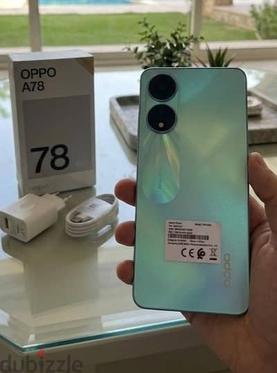 بكل مشتملاته الاصليه oppoa78 مساحه 256 جيجا ورام 12