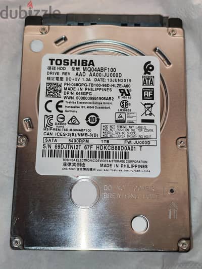 1Tera 2.5 inch HDD laptop