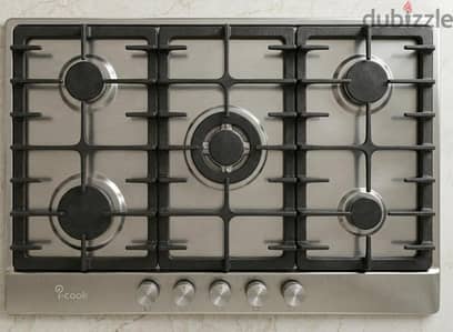 مسطح غاز بلت إن I-Cook 90 سم 5 شعلات بحالة ممتازة 