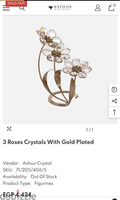 Crystal gold flowers