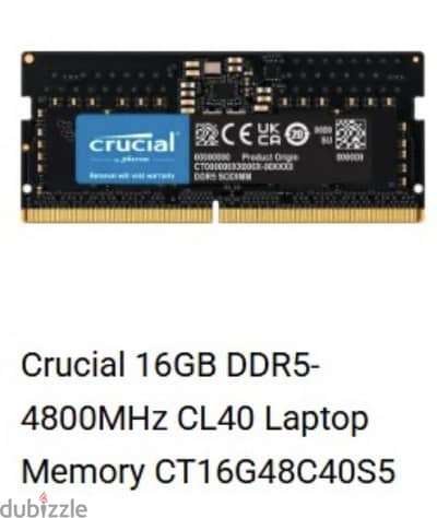 16 gb ddr5 4800 mhz sodimm laptop
