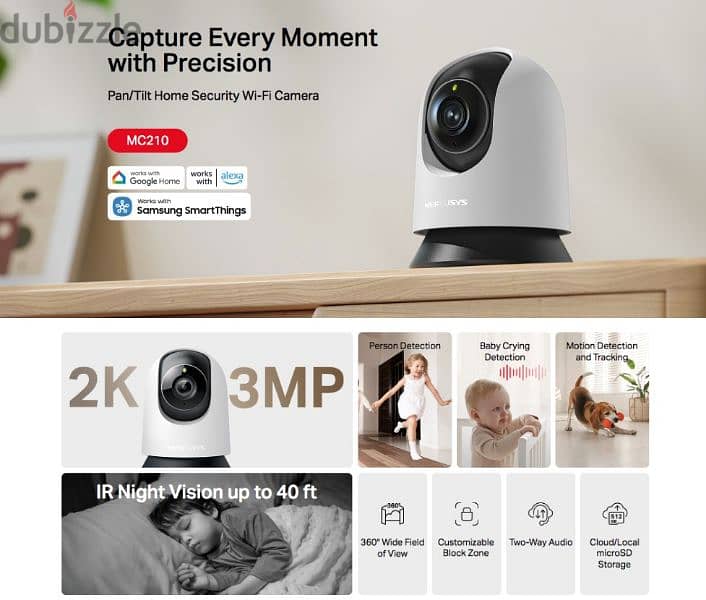 Mercusys MC210 Wi-Fi Camera 2K New 2