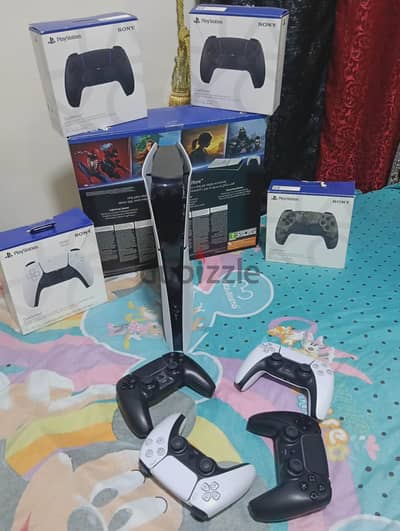 ps5 slim digital 1 tb بدرعات اضافية