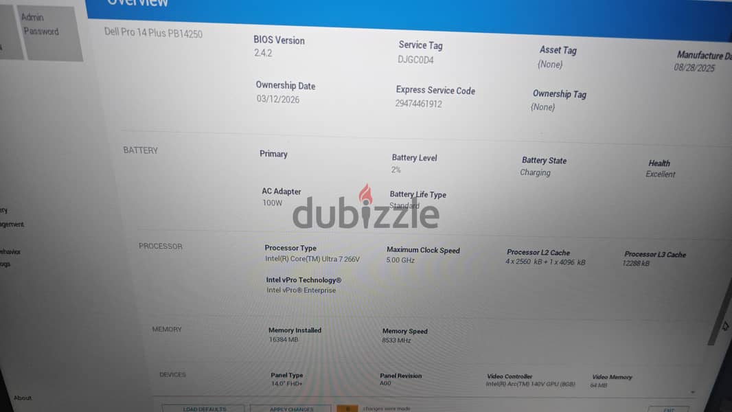 Dell Pro 14 Plus (PB14250) –جديد 14