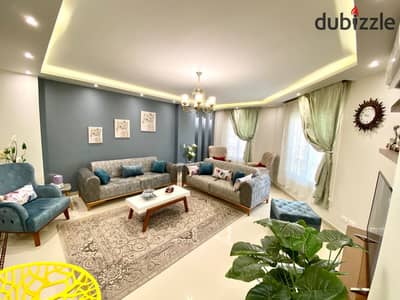 للايجار مفروش المعراج العلوي زهراء المعادي بجوار كارفور المعادي 3 غرف وريسبشن و2 حمام ومطبخ مكيفه بالكامل انترنت  وغاز طبيعي