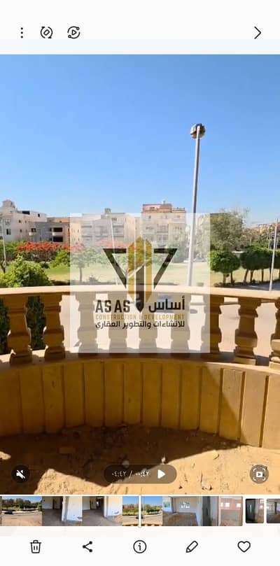 شقة دور كامل للبيع فى جنوب الأكاديمية بالقرب من الياسمين فيلات والبنفسج وكمباوند كايرو فيستيفال ومنتجع النخيل