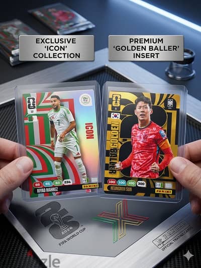 Panini golden baller and icon card
