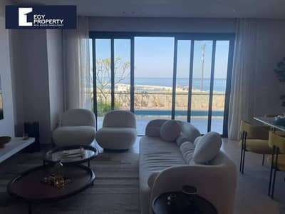 شاليه للبيع في سيزن الساحل الشمالي 3 غرف نوم بحديقة خاصة وتشطيب كامل