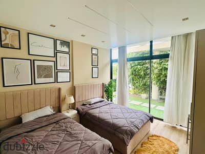 Premium Furnished Apartment For Rent in Lakeview residence compound prime location with Garden