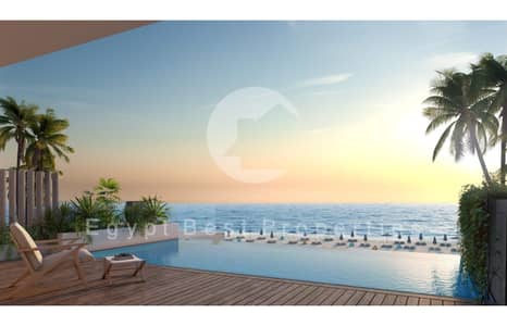 شقه 3 غرفه للبيع  بإطلاله مباشره على البحر و بمقدم 5% في Seashore الساحل الشمالي