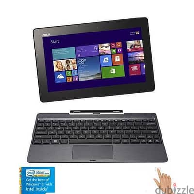 اسوس 2*1 ويندوز لابتوب تابلت ، 2GB Ram, 32 GB Memory ، فاصل بيوس