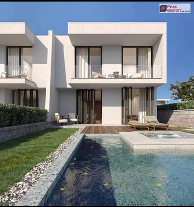 Two-room chalet for sale in Ras Al-Hikma, Direction White Village, receipt within months , fully finished, next to Cali Coast and Gaia