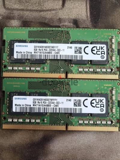 Samsung Ram for laptop 2*8GB DDR4 3200
