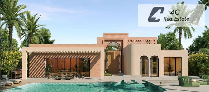 بدون أوفرعقد قديم لسرعه البيع فيلا داسك ريسيلOgami Sodic – Ras El Hekma – الساحل الشمالي تشطيب بالكامل First Row Lagoon