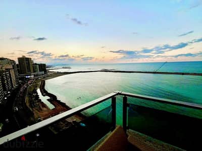 ٣ غرف و ٢ حمام فندقيه سيدى بشر بحر مباشر