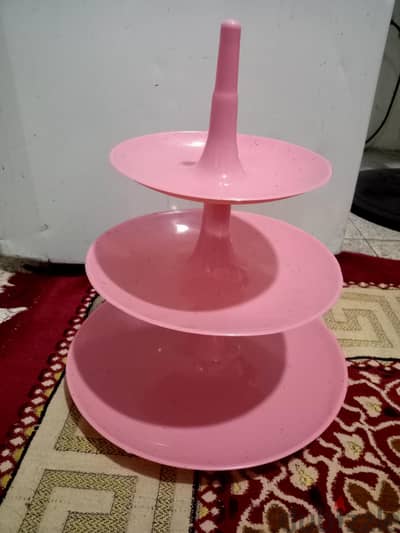 شياله جامبو ثلاثه دور لتقديم الفاكهه والكعك والحلويات