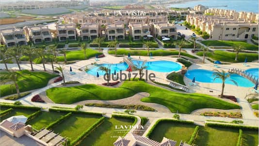 Chalet for sale at La Vista Ain Sokhna — 130 sqm with a direct sea view, super deluxe finishing, the best price, and very flexible payment plans.
