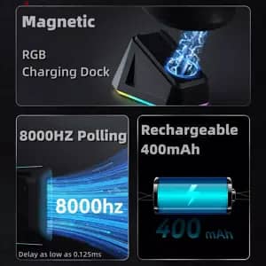 Ajazz aj159Pro - GamingMouse 8kHertz Polling rate Lightweight Wireless 3