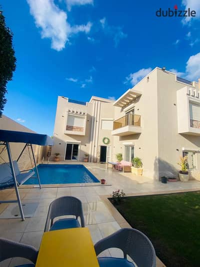 A rare opportunity: a luxurious villa with a private garden in King Mariout, Alexandria.