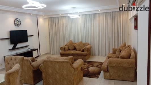 Furnished apartment for rent with a view of the square special finishes prime floor 180M layout 3bedrooms(1 master)-3bathrooms in Al rehab 2