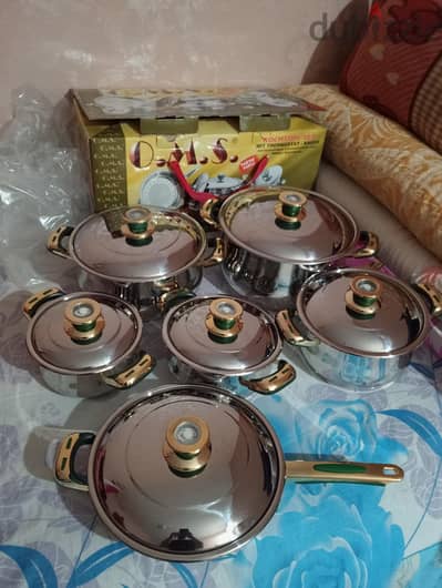 طقم حلل استانلس تركي اصلي وارد السعوديه
