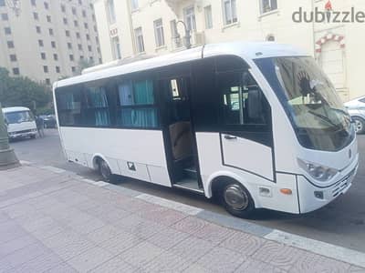ايجار باص 28 راكب للرحلات اليوميه والسفر والمطارات  Bus Rental Egypt