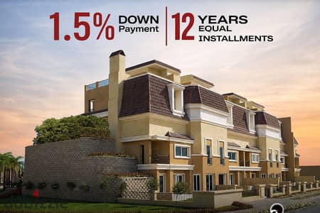 للبيع اخر كورنر فيلا S Villa بالتقسيط علي 12 سنه في كمبوند سراي بجوار مدينتي بخصم 50%  . S Villa for sale in Sarai Compound, next to Madinaty