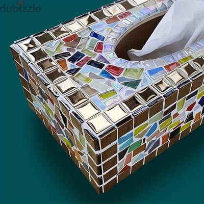 hand made Mosaic tissue box
