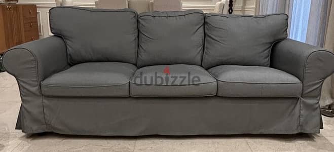 Ikea three seats sofa lightly used for sale