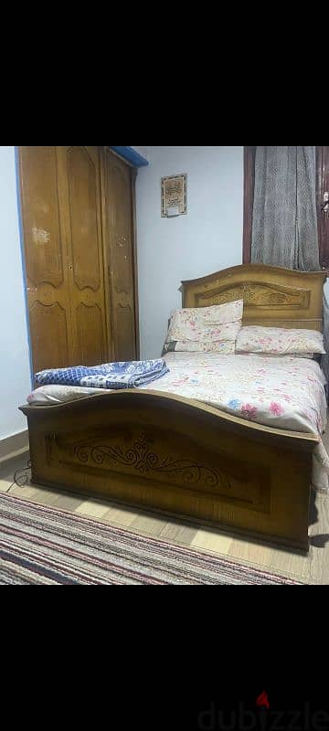 غرفه نوم كامله سريرين 120 متر ودولاب 150سم ثلاث درف
