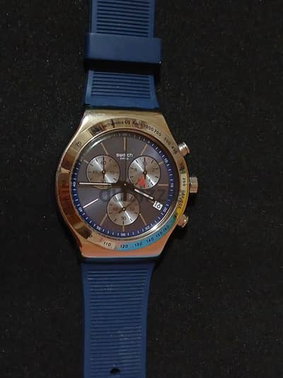 ساعه Swatch Irony Chronograph اصليه بالون الازرق .