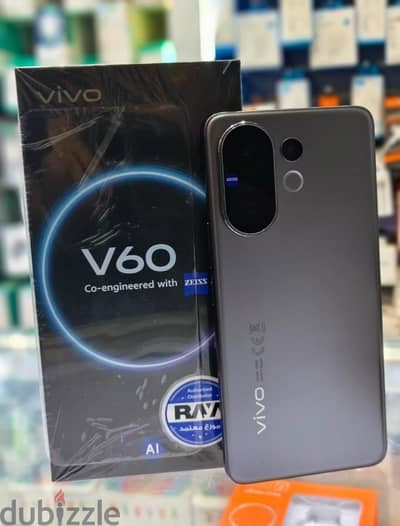 Vivo V 60 256G 12G Ram 12 G Ram  Vivo v60 العلبه