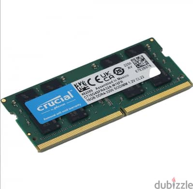 Crucial RAM 16GB DDR4 3200 MHz Laptop Memory