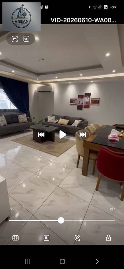 For rent, a luxurious furnished apartment in Zahraa El Maadi, Ashgar Darna Compound, next to Carrefour and all international restaurants and brands, and the main roads.