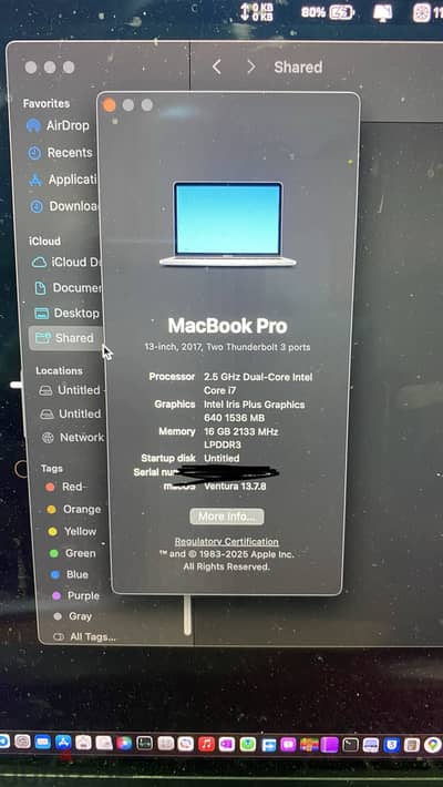 Macbook pro 2017 16 gigaram i7