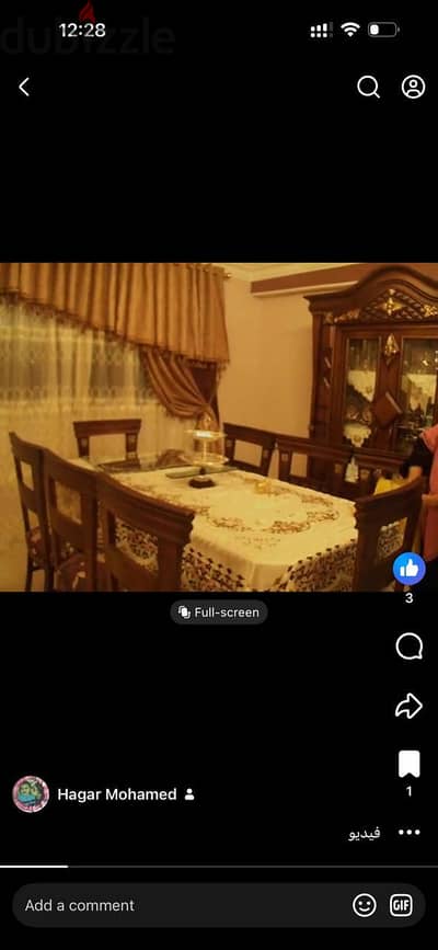سفره مودرن كلاسيك نظيفه جدا مع البوفيه