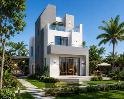 Villa with 5 rooms for sale in a prime location on a landscape in Sheikh Zayed next to Beverly Hills