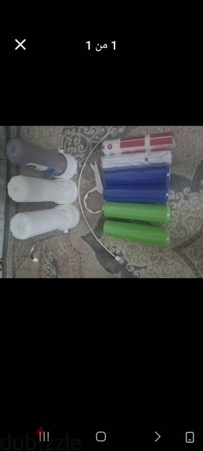 فلتر تانك 3 مراحل  مع شمع تانك جديد 6 شمعات