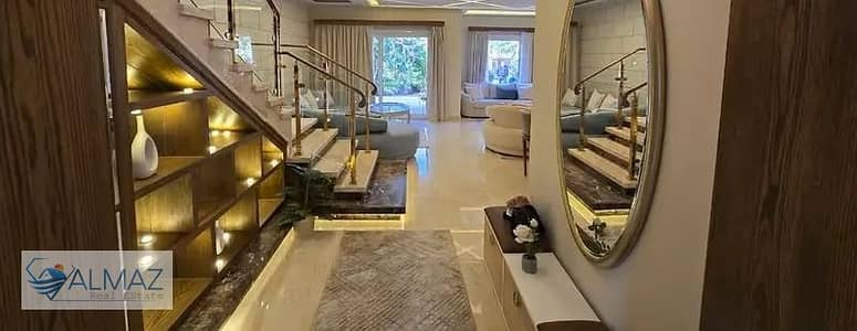 Furnished twin house, 250 sq m, for rent in Mivida Compound, Fifth Settlement, directly on South 90th Street.
