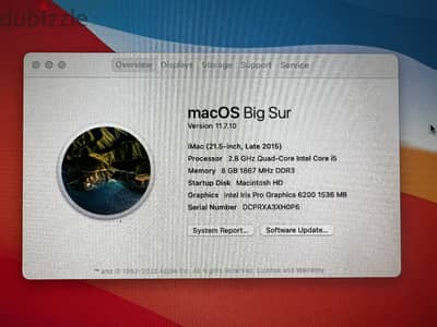 iMac 21.5 inch late 2015