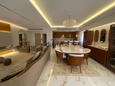 Apartment 217m² for sale with a panoramic view of Heliopolis Club, Al Shorouk, corner unit, facing north.