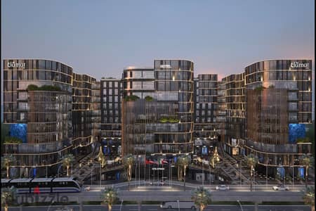 مكتب اداري للبيع 42م متشطب بالكامل في 3LAMAT MALL مول متكامل الخدمات علي المحور المركزي امام المنوريل