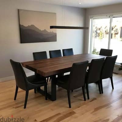 Wooden Dining Set 9 Pieces طقم سفرة خشب