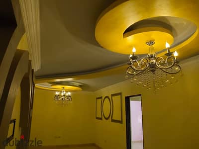 New law apartment for rent empty Al-Hudayba Al-Wasat neighborhood first district consists of two bedrooms, a reception area, a bathroom, and a kitchen considered first residence area of 115 meters second floor elevator super luxe finishing