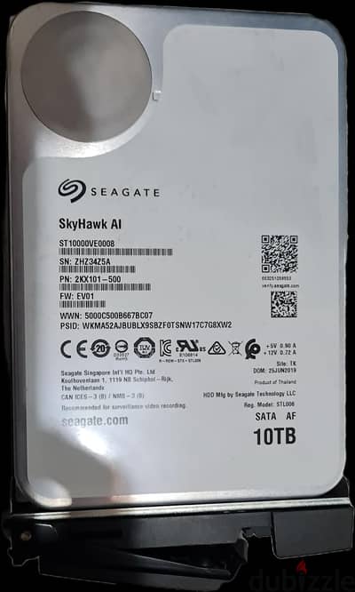 Hard Disk Segate 10 TB black for storage