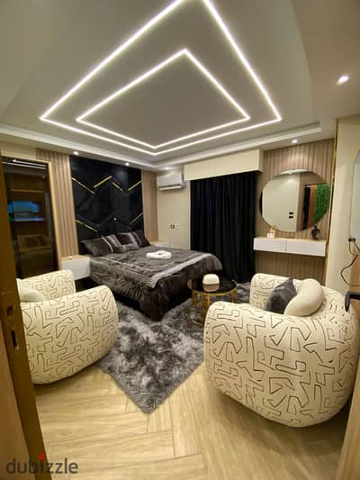 Fully furnished, air-conditioned hotel-style studio with all modern appliances, in a prime location in Nasr City on Abbas El Akkad Street and near Cit