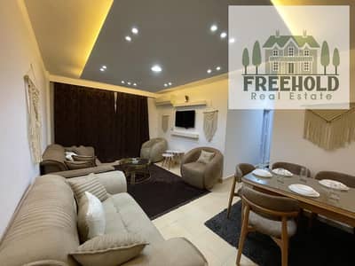 Furnished apartment for rent, 106 sqm, super lux finishing, double-facing with garden and park views, prime location, minutes from services and the St