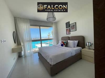 شاليه بفيو بانورامي على Lagoon امام ابراج العلمين دايريكت للبيع تقسيط بمقدم 185 الف بجوار Marina و مراسي الساحل الشمالي