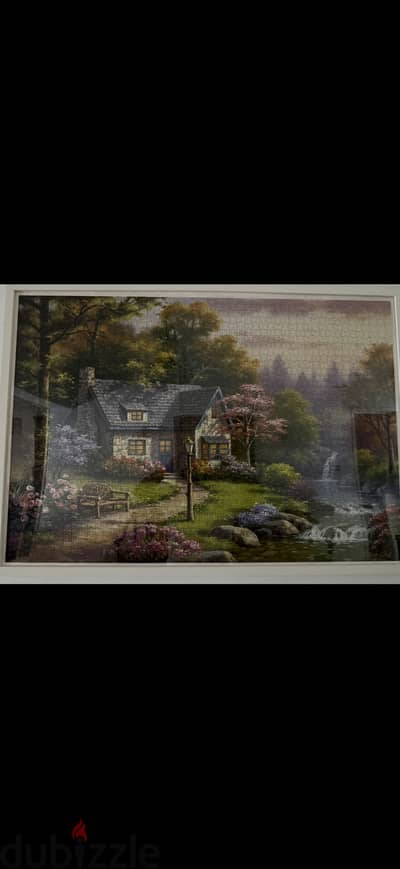 Large Framed Puzzle Landscape Wall Art